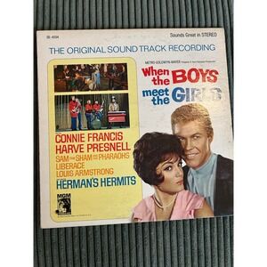 When The Boys Meet The Girls Vinyl Record Soundtrack Connie‎ Francis 1965 MGM